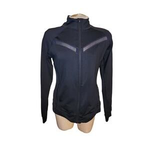 Fabletics Black Zip Up Athletic Jacket Size S Mesh‎